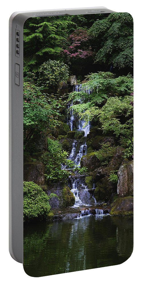 Falls Portable Battery Charger featuring the photograph Falls in the Green by John Christopher