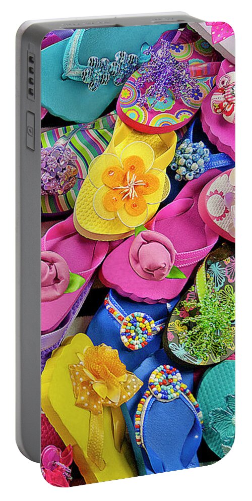 Jigsaw Puzzle Portable Battery Charger featuring the photograph Fancy Feet by Carole Gordon