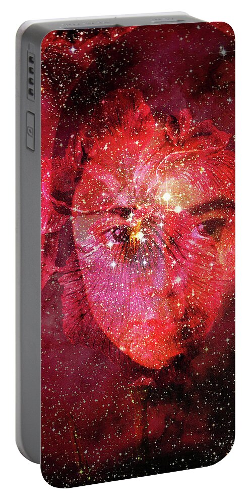 Collage Portable Battery Charger featuring the digital art Fara Gemini by John Vincent Palozzi