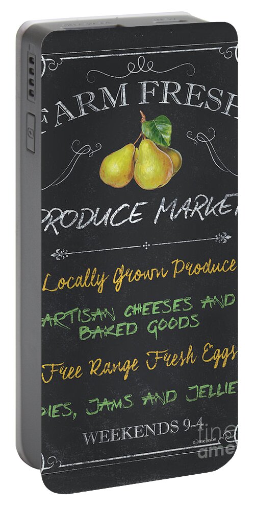 Farm Portable Battery Charger featuring the painting Farm Fresh Produce by Debbie DeWitt