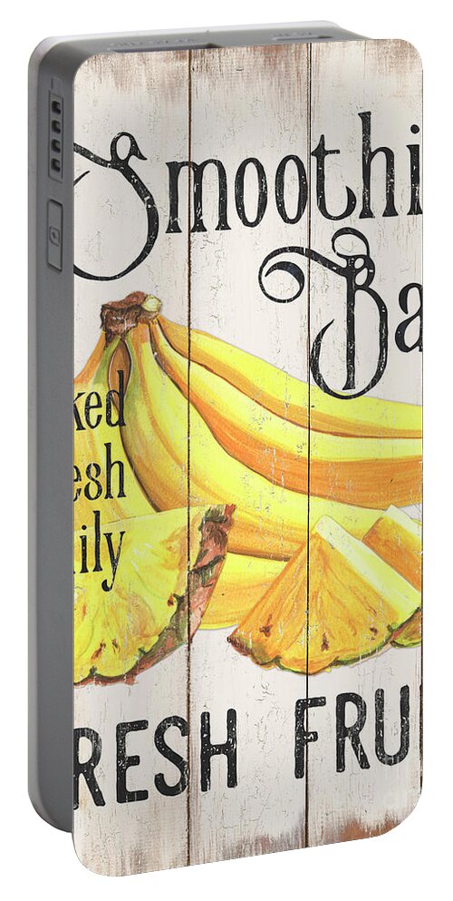 Pineapple Portable Battery Charger featuring the painting Farm Garden 2 by Debbie DeWitt