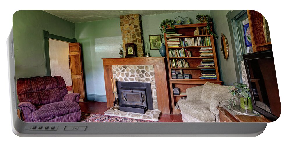 Living Room Portable Battery Charger featuring the photograph Farm Living room by Jeff Kurtz