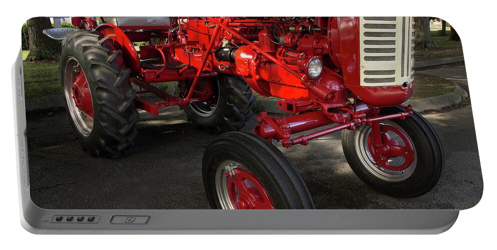Tractor Portable Battery Charger featuring the photograph Farmall 130 by Mike Eingle