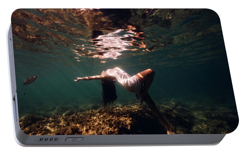 Swim Portable Battery Charger featuring the photograph Fashion Mermaid II by Gemma Silvestre