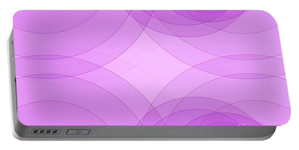 Abstract Portable Battery Charger featuring the digital art Fashion Semi Circle Background Horizontal by Frank Ramspott