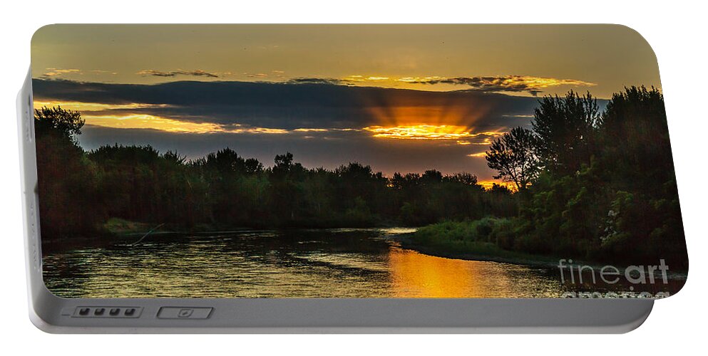 Emmett Portable Battery Charger featuring the photograph Father's Day Sunset by Robert Bales