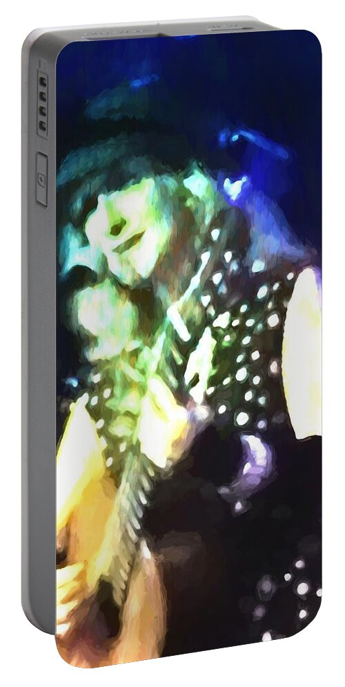Woman Portable Battery Charger featuring the digital art Favorite Jazz Singer by Patrice Zinck
