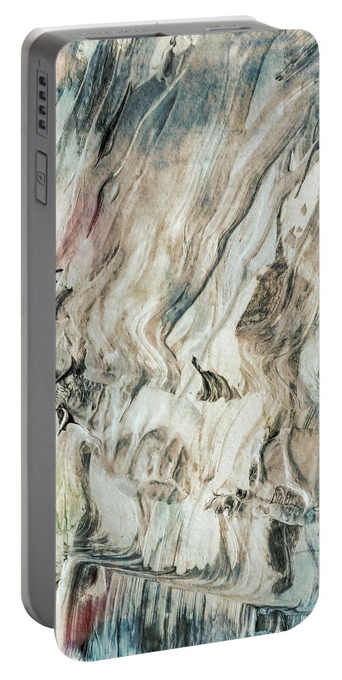 Abstract Portable Battery Charger featuring the painting Feeling Good #abstract #painting #texture by Andrea Anderegg