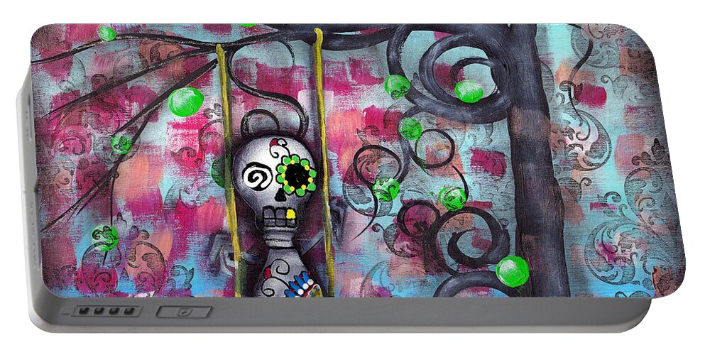 Day Of The Dead Portable Battery Charger featuring the painting Felipe by Abril Andrade