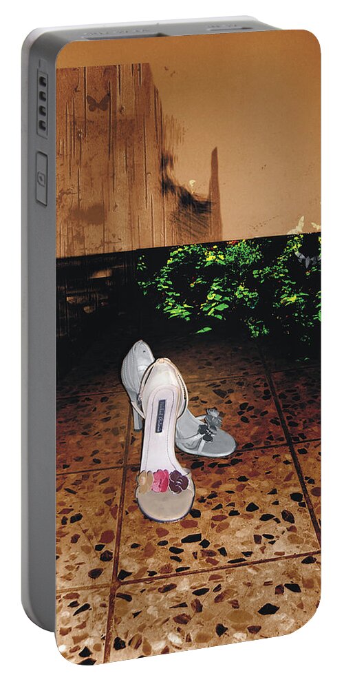 Digital Art Portable Battery Charger featuring the digital art Femenina by Carlos Paredes Grogan