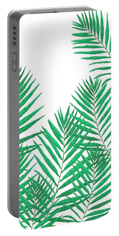 Fern Portable Battery Charger featuring the painting Fern by Maria Heyens