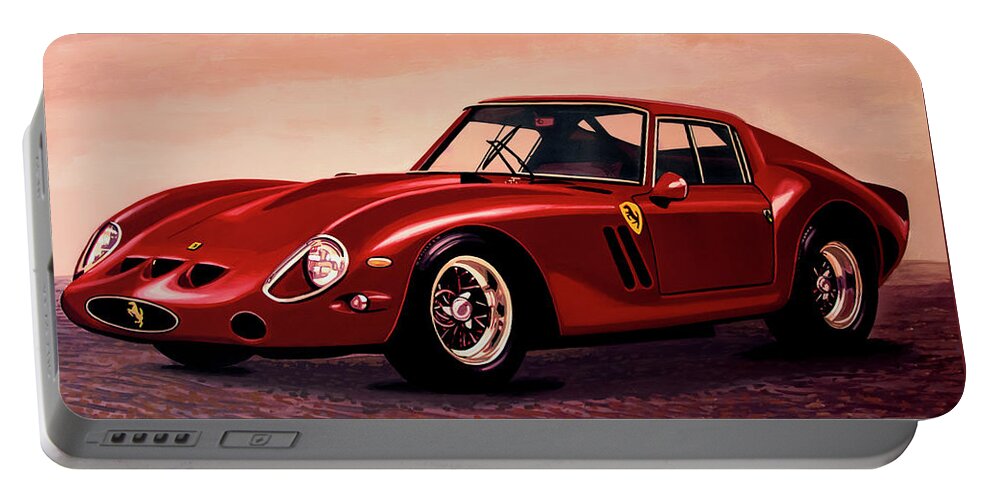 Ferrari 250 Gto Portable Battery Charger featuring the painting Ferrari 250 GTO 1962 Painting by Paul Meijering