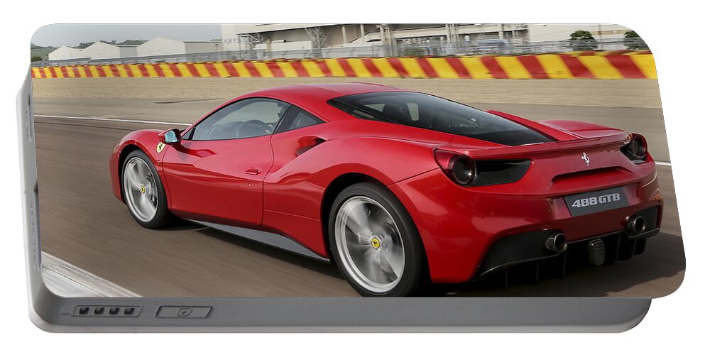 Ferrari 488 Portable Battery Charger featuring the photograph Ferrari 488 by Jackie Russo