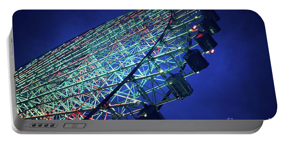 Wheel Portable Battery Charger featuring the photograph Ferris wheel by Jane Rix