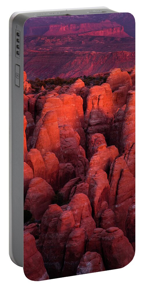 Utah Portable Battery Charger featuring the photograph Fiery Furnace by Dustin LeFevre
