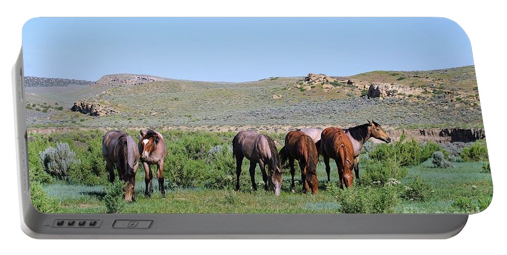 Fillies Portable Battery Charger featuring the photograph Fillies Day Out by Merle Grenz