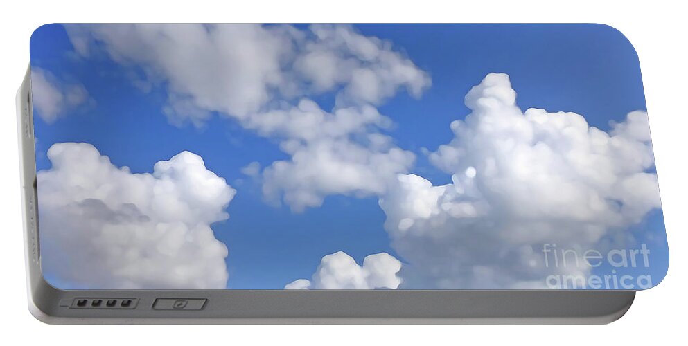 Digital Art Portable Battery Charger featuring the digital art Finding focus sky by Francesca Mackenney