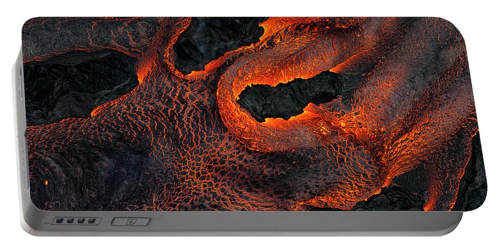 Lava Portable Battery Charger featuring the photograph Fingers of Lava by Christopher Johnson