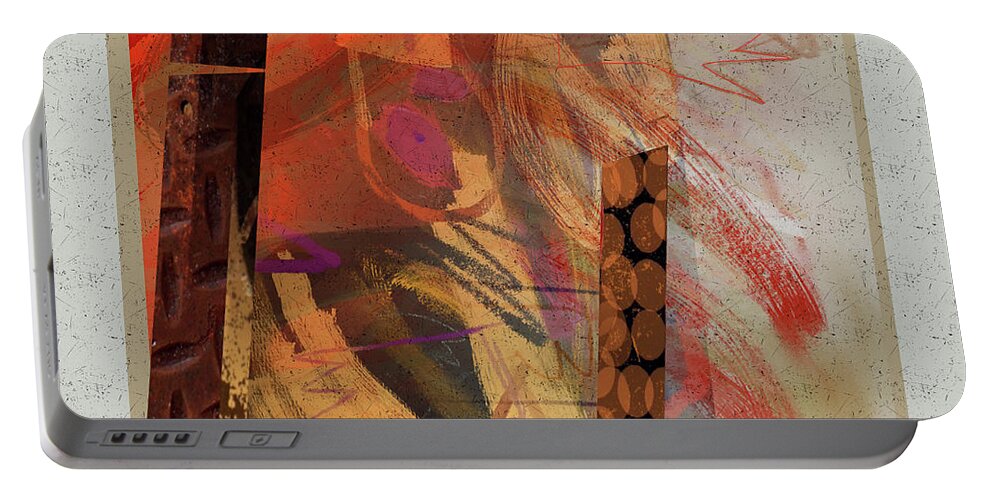 Fire Portable Battery Charger featuring the digital art Fire 2 by Janis Kirstein