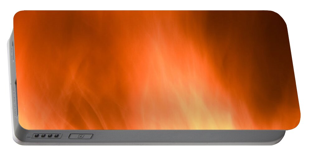 Flames Background Portable Battery Charger featuring the photograph Fire flames abstract background by Michalakis Ppalis