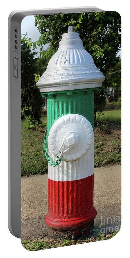 St. Louis Portable Battery Charger featuring the photograph Fire Hydrant on The Hill in St. Louis, Missouri by Adam Long