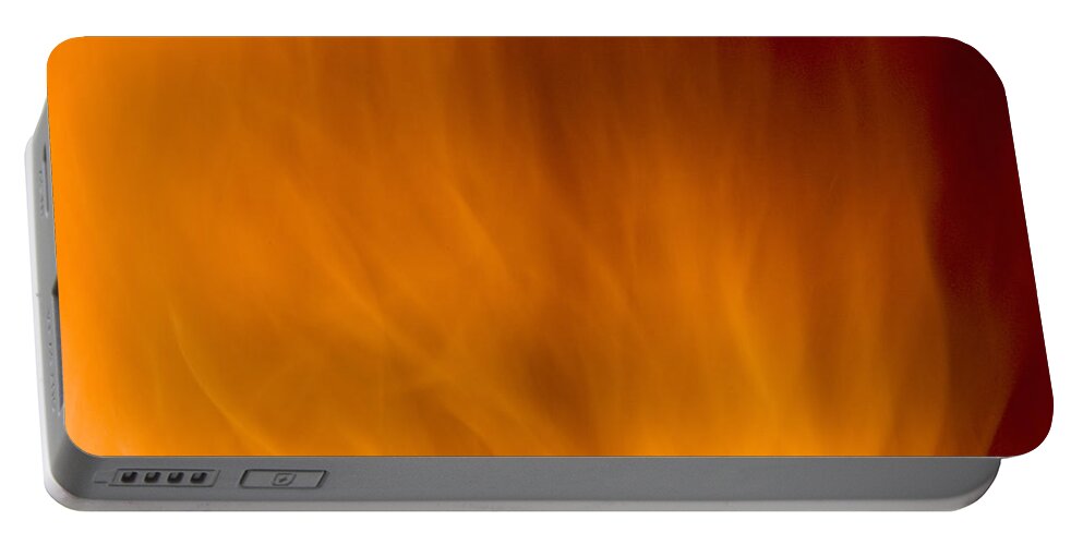 Fire Background Portable Battery Charger featuring the photograph Fire orange abstract background by Michalakis Ppalis
