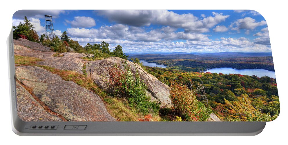 Landscapes Portable Battery Charger featuring the photograph Fire Tower on Bald Mountain by David Patterson