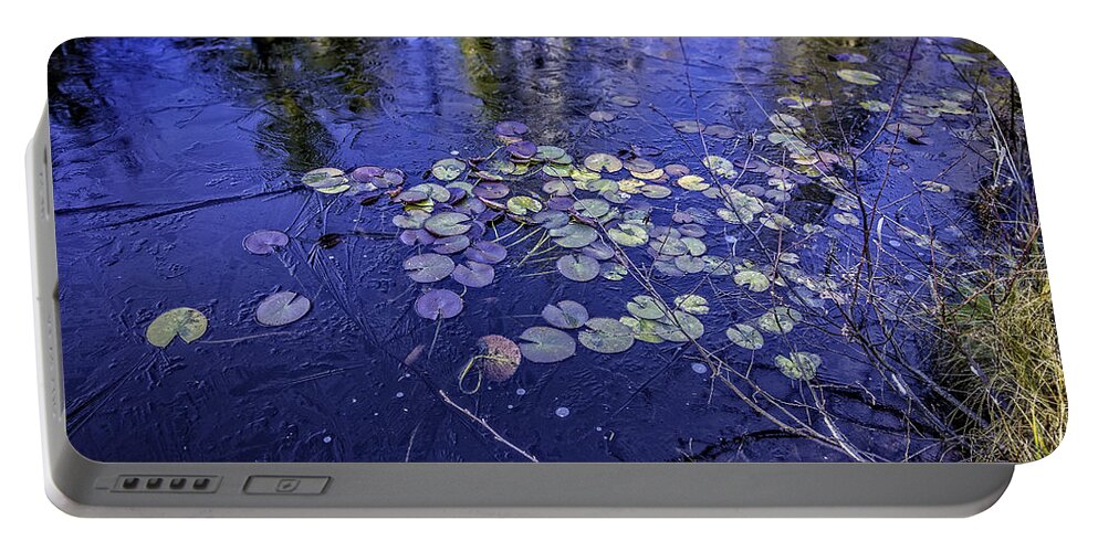 Landscape Portable Battery Charger featuring the photograph First Ice by Gary Shepard