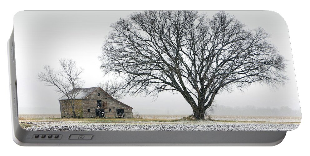 Barn Portable Battery Charger featuring the photograph Winter's Approach by Christopher McKenzie