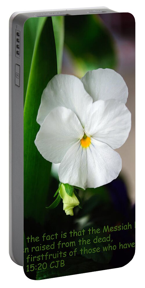 New Beginnings Portable Battery Charger featuring the photograph Firstfruits by Tikvah's Hope