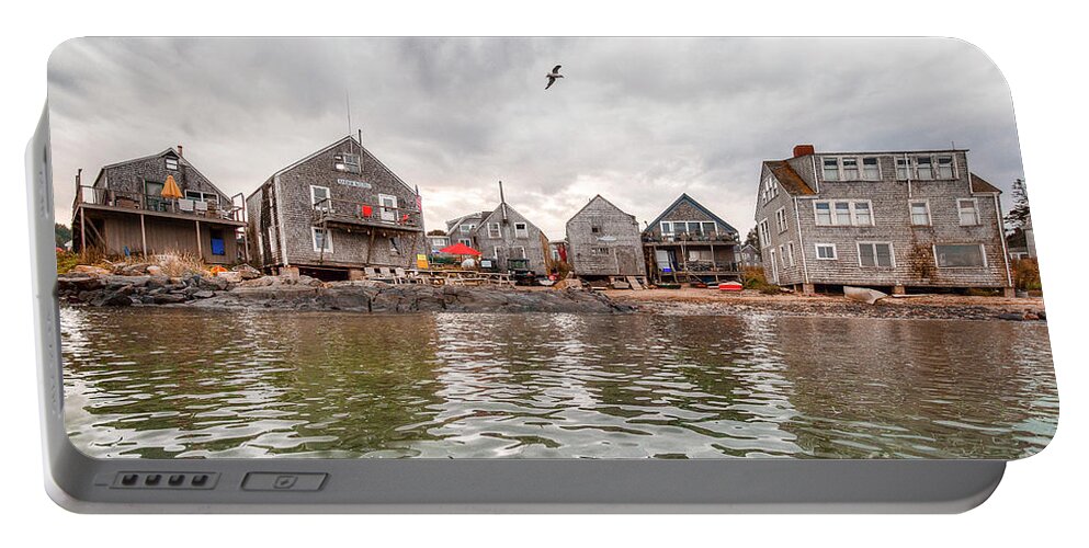 Monhegan Island Portable Battery Charger featuring the photograph Fish Beach by Tom Cameron