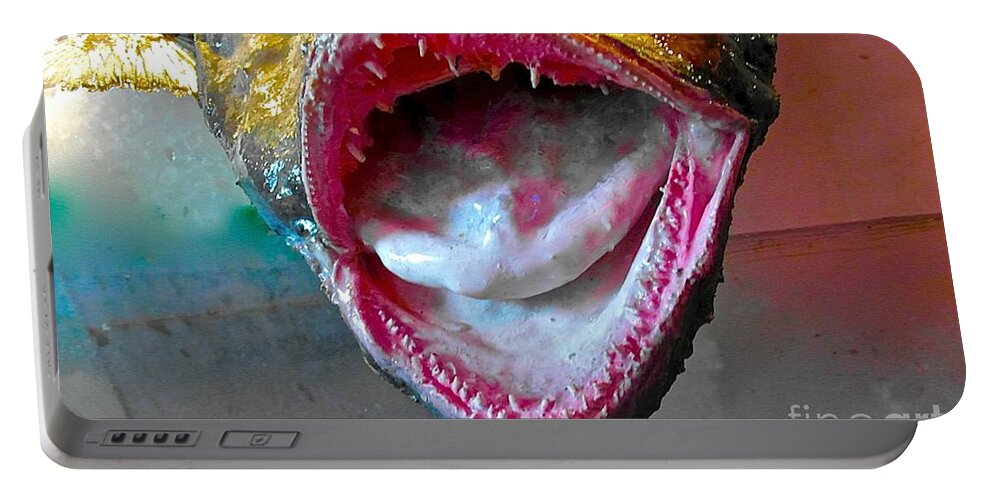 Fish Portable Battery Charger featuring the photograph Fish mouth by Elisabeth Derichs