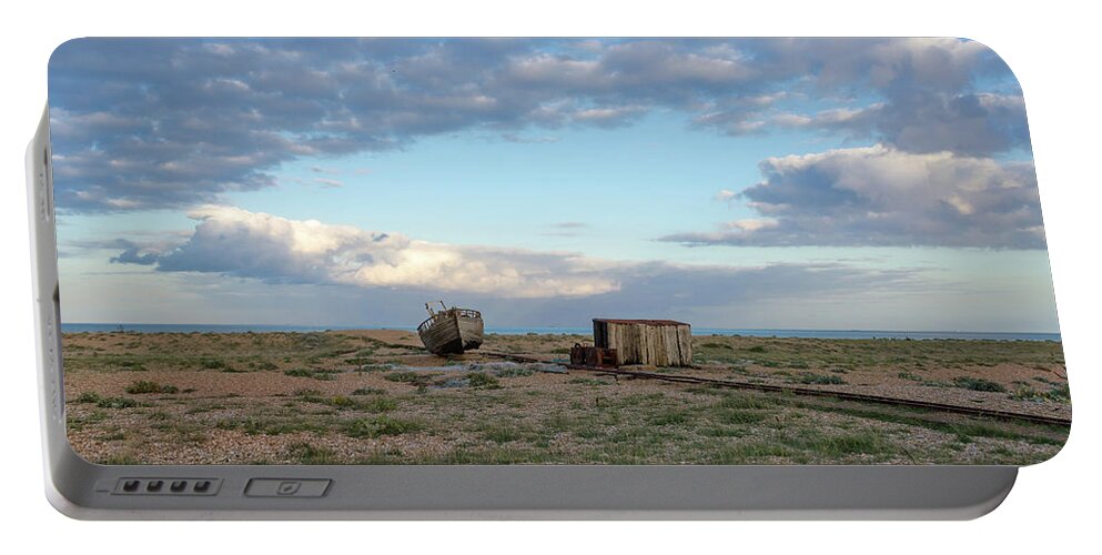  Beach Portable Battery Charger featuring the photograph Fishermans Landscape, Dungeness Beach by Perry Rodriguez