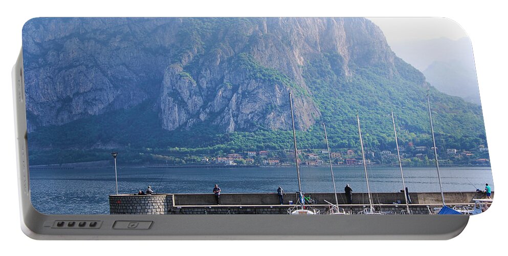 Parè Portable Battery Charger featuring the photograph Fishermen by Fabio Caironi
