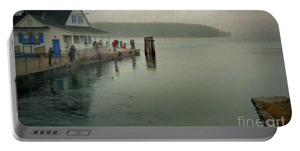 Scenic Tours Portable Battery Charger featuring the photograph Fishing The Wolfeboro by Skip Willits