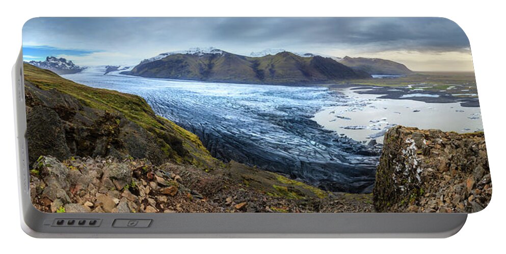 Europe Portable Battery Charger featuring the photograph Fjallsarlon glacier by Alexey Stiop