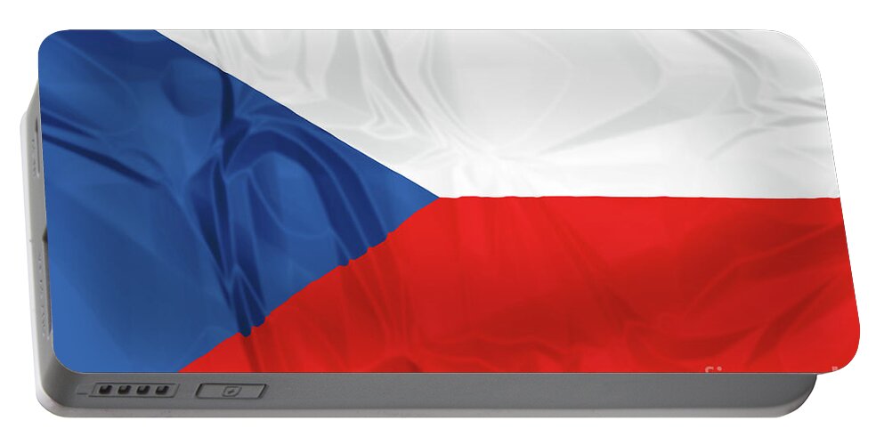 Czech Republic Portable Battery Charger featuring the photograph Flag of Czech Republic by Benny Marty