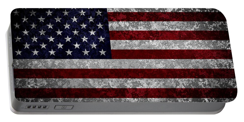  Usa Portable Battery Charger featuring the digital art Flag of the United States by Martin Capek
