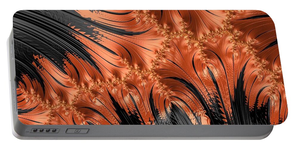 Abstract Portable Battery Charger featuring the photograph Flamenco - Series Number 2 by Barbara Zahno