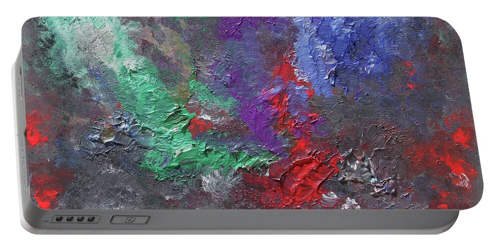 Fusionart Portable Battery Charger featuring the painting Flashpoint by Ralph White