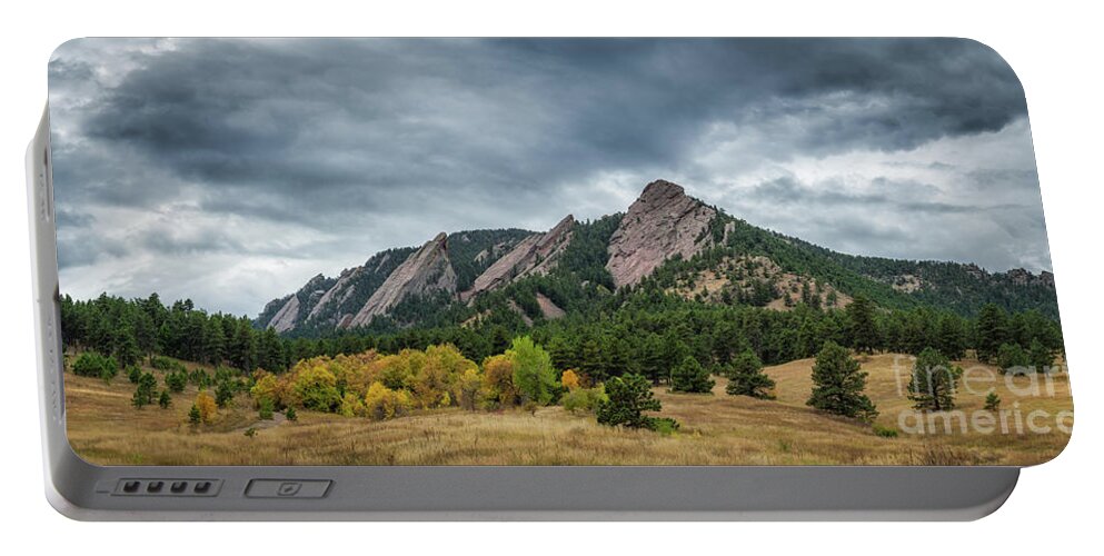 Flatiron Mountains Portable Battery Charger featuring the photograph Flatiron Mountains Panorama by Michael Ver Sprill
