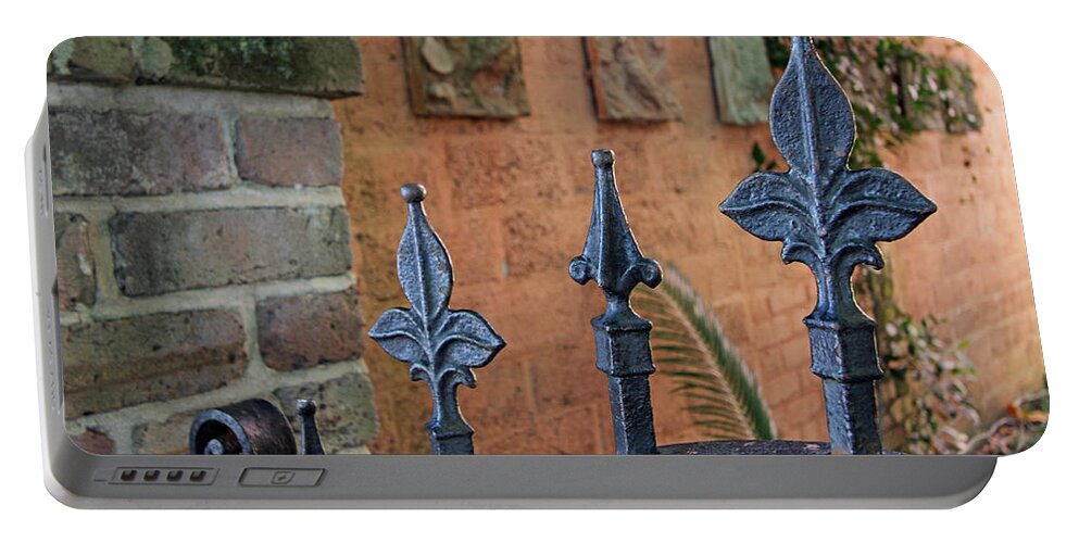 New Orleans Portable Battery Charger featuring the photograph Fleurs de Lis by Juergen Roth