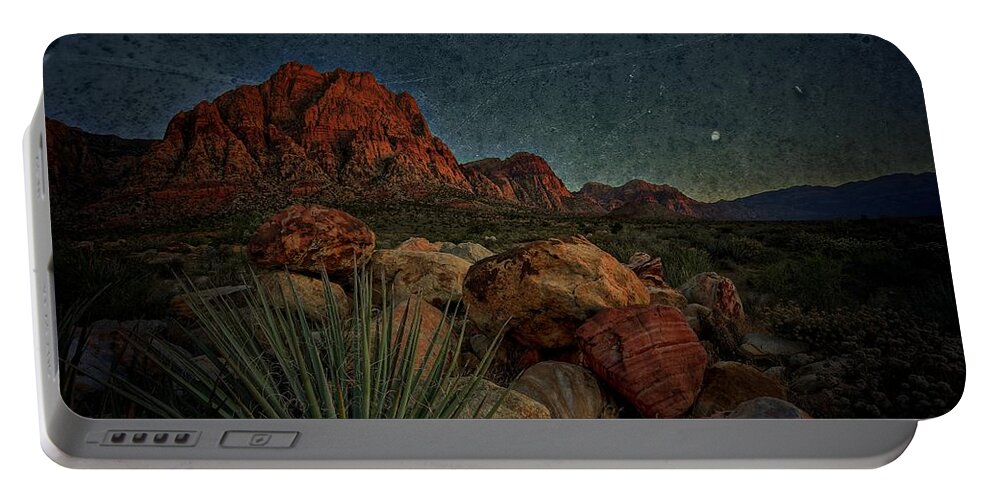 Red Rock Portable Battery Charger featuring the photograph flight AM by Mark Ross