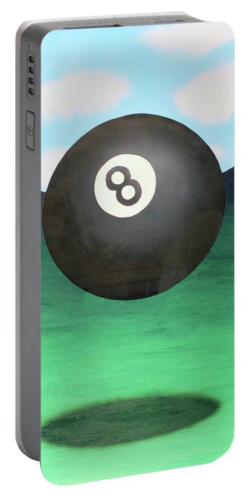 Surrealism Portable Battery Charger featuring the painting Floating 8 by Thomas Blood