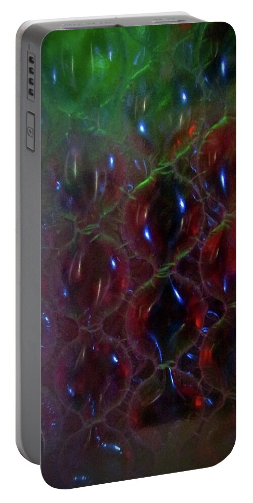 Abstract Portable Battery Charger featuring the photograph Floating Bubbles # 1 by Paolo Staccioli