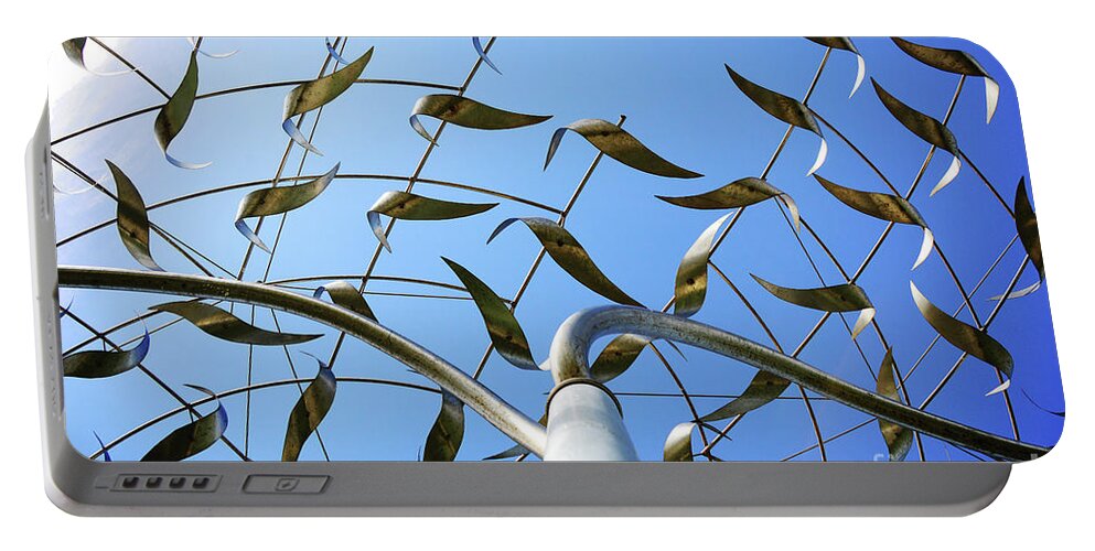 Sanmateo Portable Battery Charger featuring the photograph Flocks Wind Sculpture Detail by Erica Freeman