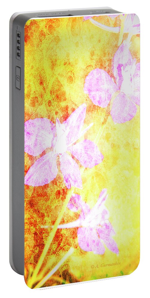 Floral Portable Battery Charger featuring the photograph Floral Abstraction, Digital Art by A Macarthur Gurmankin
