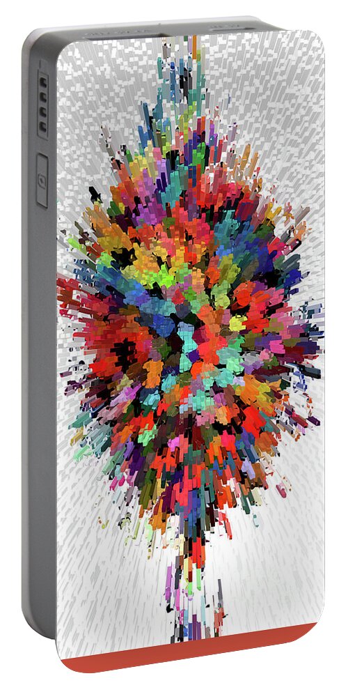 Floral Portable Battery Charger featuring the digital art Floral Bouquet Abstraction by Genevieve Esson