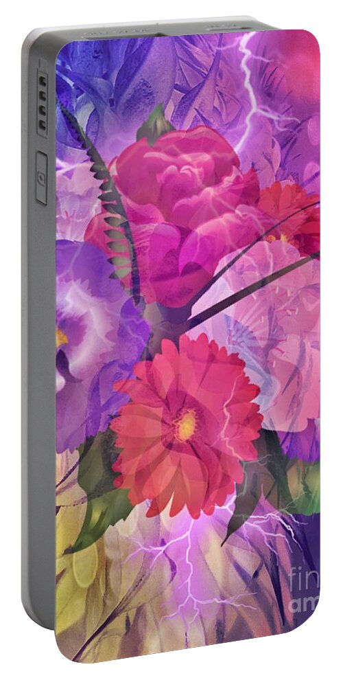 Floral Fantasy Portable Battery Charger featuring the photograph Floral Fantasy by Maria Urso