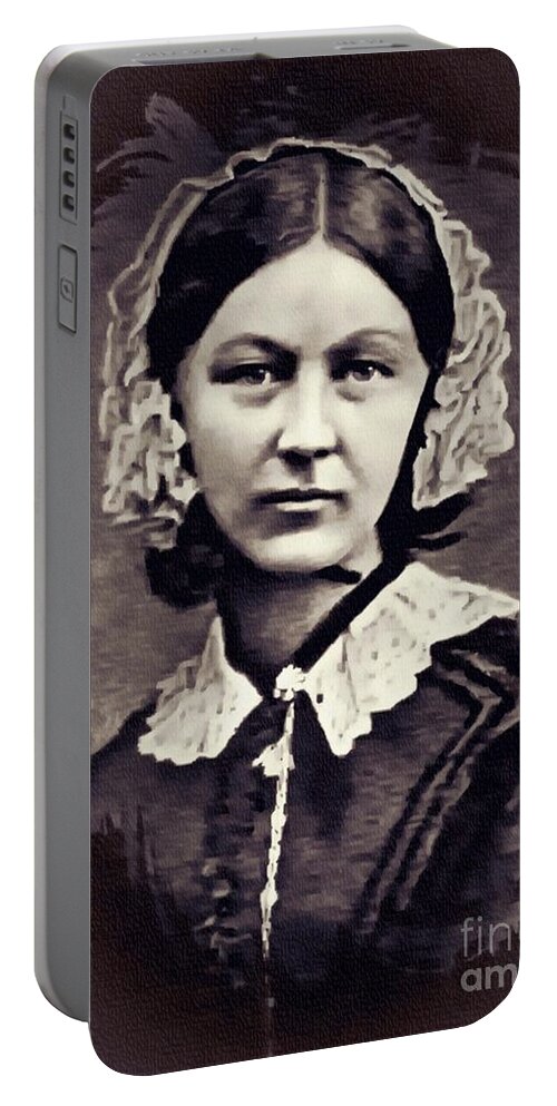 Florence Nightingale Portable Battery Charger featuring the digital art Florence Nightingale 1860 by Ian Gledhill